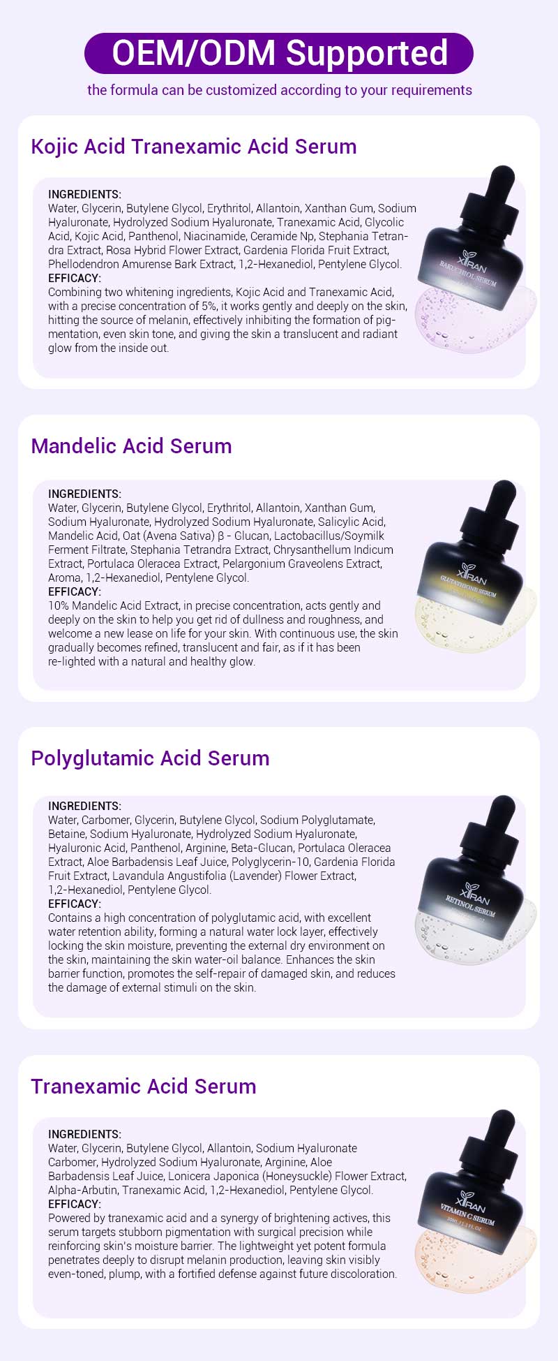 private label ingredient essence series black bottle